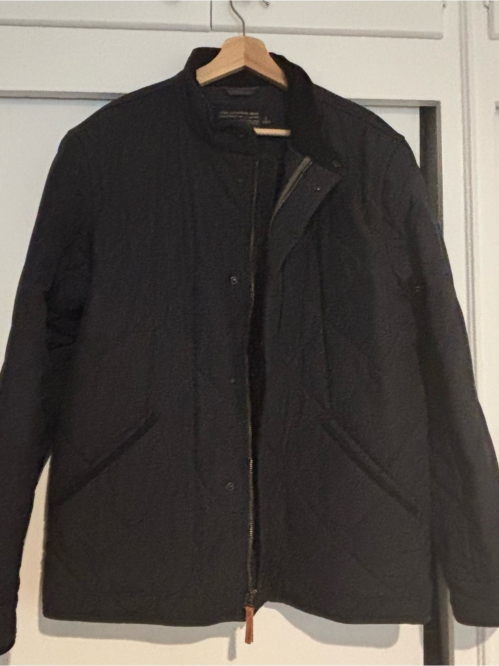 Jcrew Men's Quilted Sussex Black Jacket Primaloft- Classic Coat Size L